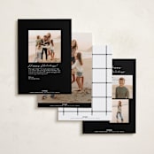 "Holiday Yearbook" - Holiday Cards in Snow by Angela Garrick - Back of Card Options