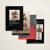 "luminance" - Holiday Cards in Newsprint by Jennifer Lew - Back of Card Options