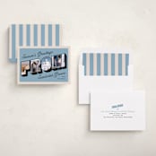 "Vintage Postcard" - Holiday Cards in Sky by Claudia Orengo - Assembled