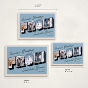 "Vintage Postcard" - Holiday Cards in Sky by Claudia Orengo - Formats Available