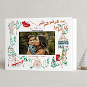 "Rockin' around the world" - Holiday Cards in Peppermint by Sarah Knight - Folded Card