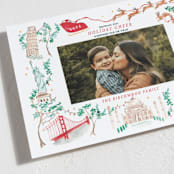 "Rockin' around the world" - Holiday Cards in Peppermint by Sarah Knight - Detail