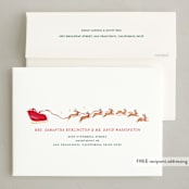 "Rockin' around the world" - Holiday Cards in Peppermint by Sarah Knight - FREE Recipient Addressing