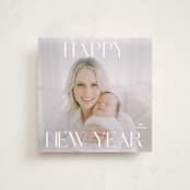 "Merry Squary" - Holiday Cards in Snowflake by Angela Thompson - Front