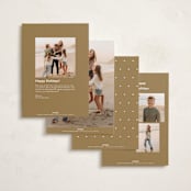 "Dotted" - Holiday Cards in Caramel by Carolyn MacLaren - Back of Card Options