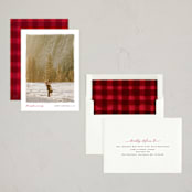 "Edgy" - Holiday Cards in Holly by Pixel and Hank - Assembled