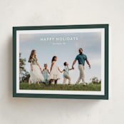 "Bold Frame" - Holiday Cards in Evergreen by Stacey Meacham - Folded Card