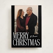 "Merry Stack" - Holiday Cards in Coal by Ekko Studio - Front