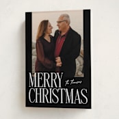 "Merry Stack" - Holiday Cards in Coal by Ekko Studio - Folded Card