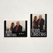 "Merry Stack" - Holiday Cards in Coal by Ekko Studio - Photo Orientation Options