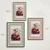 "Festive Block Print" - Holiday Cards in Caramel by Teju Reval - Formats Available