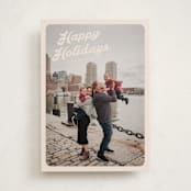 "Vintage Postcard" - Holiday Cards in Buttercream by Morgan Kendall - Front