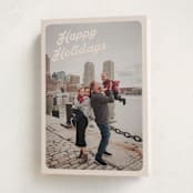 "Vintage Postcard" - Holiday Cards in Buttercream by Morgan Kendall - Folded Card