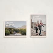 "Vintage Postcard" - Holiday Cards in Buttercream by Morgan Kendall - Photo Orientation Options