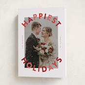"The Festive Type" - Holiday Cards in Candy Apple by Erica Krystek - Folded Card