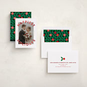 "The Festive Type" - Holiday Cards in Candy Apple by Erica Krystek - Assembled