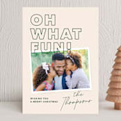 "Fun Snap" - Holiday Cards in Pine by Annie Clark - Front
