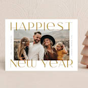 "Merriest&Bright" - Holiday Cards in Golden by Ana de Sousa - Front