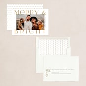 "Merriest&Bright" - Holiday Cards in Golden by Ana de Sousa - Assembled
