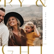 "Merriest&Bright" - Holiday Cards in Golden by Ana de Sousa - Detail