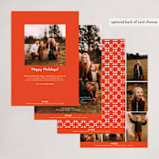 "Classic Lettered" - Holiday Cards in Snow by Laura Hankins - Back of Card Options