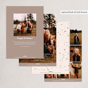 "Portraits" - Holiday Cards in Eggnog by Leah Bisch - Back of Card Options