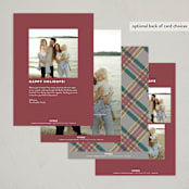 "Up" - Holiday Cards in Classic Plaid by Sara Hicks Malone - Back of Card Options