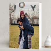 "Up" - Holiday Cards in Classic Plaid by Sara Hicks Malone - Folded Card