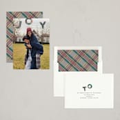 "Up" - Holiday Cards in Classic Plaid by Sara Hicks Malone - Assembled