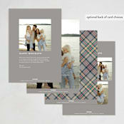 "Plaid Gallery" - Holiday Cards in Eggnog by Erica Krystek - Back of Card Options