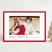 "Kennedy" - Holiday Cards in Poinsettia by Amy Kross - Front
