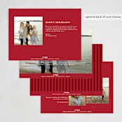 "Kennedy" - Holiday Cards in Poinsettia by Amy Kross - Back of Card Options