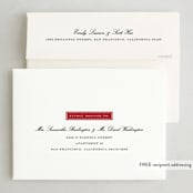 "Kennedy" - Holiday Cards in Poinsettia by Amy Kross - FREE Recipient Addressing