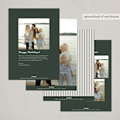 "The Prep" - Holiday Cards in Pine by Kristie Kern - Back of Card Options