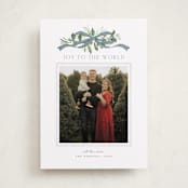 "Greenery Swag" - Holiday Cards in Blue Jay by Everett Paper Goods - Front