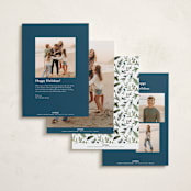 "Classic Greenery" - Holiday Cards in Winter Berry by Susan Moyal - Back of Card Options