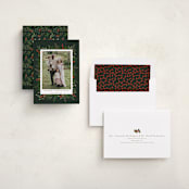 "Classic Greenery" - Holiday Cards in Holly Berry by Susan Moyal - Assembled