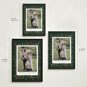 "Classic Greenery" - Holiday Cards in Holly Berry by Susan Moyal - Formats Available