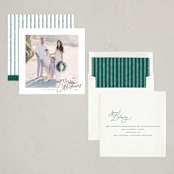 "Merrily Written" - Holiday Cards in Juniper by Jenna Holcomb - Assembled