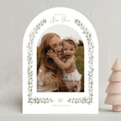 "Arched Greenery" - Holiday Cards in Snowflake by Petra Kern - Front