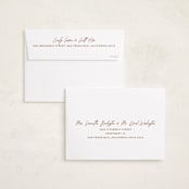 "Postcard Note" - Holiday Cards in Cranberry by Ekko Studio - FREE Recipient Addressing