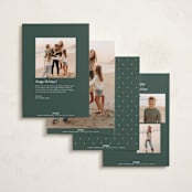 "Modern striped frame" - Holiday Cards in Forest by Jackie Crawford - Back of Card Options