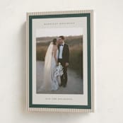 "Modern striped frame" - Holiday Cards in Forest by Jackie Crawford - Folded Card