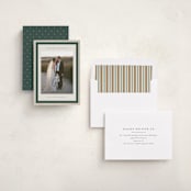 "Modern striped frame" - Holiday Cards in Forest by Jackie Crawford - Assembled