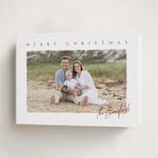 "Merry & Minimal" - Holiday Cards in Wine by Ekko Studio - Folded Card