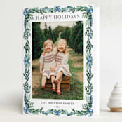 "traditional christmas" - Holiday Cards in Frosty Blue by Angel Walker - Folded Card