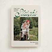 "Sleighs" - Holiday Cards in Evergreen by Megan Davis - Front