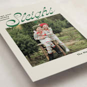 "Sleighs" - Holiday Cards in Evergreen by Megan Davis - Detail