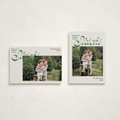 "Sleighs" - Holiday Cards in Evergreen by Megan Davis - Photo Orientation Options