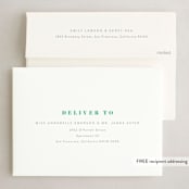 "Letters of Joy" - Holiday Cards in Spruce by Jessica Maslyn - FREE Recipient Addressing